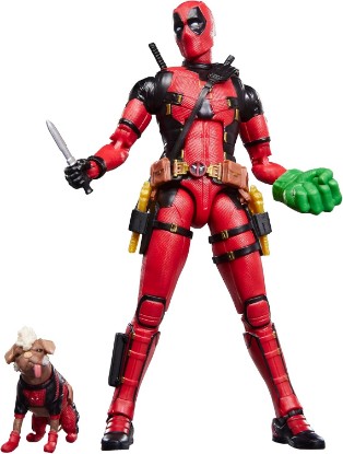Picture of Marvel Legends Series Dogpool and Deadpool, Marvel Studios' Deadpool & Wolverine Movie Collectible 6-Inch Action Figure Gift | Marvel Legends Deadpool & Wolverine 6 Inch Action Figure Deluxe - Dogpool and Deadpool