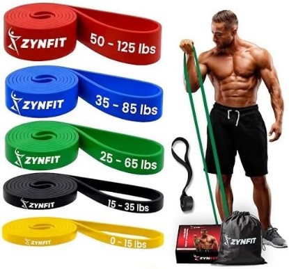 Picture of Pull Up Bands, Resistance Bands Set with Door Anchor, 5-Level Pull Up Assistance Bands for Working Out, Workout Bands for Home Gym