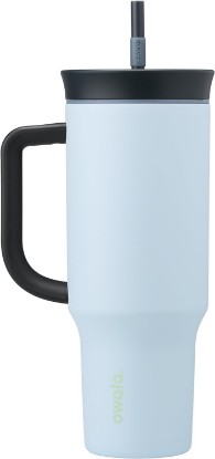 Picture of Owala Tumbler Stainless Steel Water Bottle 40 oz The Great Blue | 2-in-1 Sip-or-Swig Lid | Splash-Resistant Lid | Reusable Straw | Cup Holder Friendly | Right & Left Hand Friendly