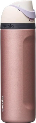 Picture of Owala FreeSip Stainless Steel Water Bottle 24 oz, Boss Babe | FreeSip Lid, Insulated, Leak-Resistant, On-the-Go Hydration, Rose Gold Finish