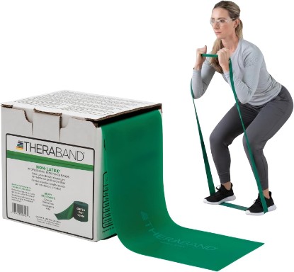 Picture of THERABAND Resistance Band, Gold, Max, 25-Yard Roll, Latex-Free, Elastic Band for Exercise, Physical Therapy, Yoga, Pilates, Stretching, Home Workouts, Color-Coded for Easy Resistance Levels