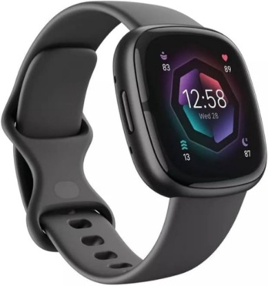 Picture of Fitbit Sense 2 Advanced Health and Fitness Smart Watch (Grey/Graphite) with Manage Stress, ECG, SpO2, GPS, 2 Sizes Bands, Bundle with Charger Dock, Wall Adapter, 2 Screen Protectors & PremGear Cloth