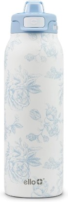 Picture of Ello Pop & Fill Insulated Stainless Steel Water Bottle with Quick Fill Lid, Leakproof Locking, Sip or Chug Spout, BPA-Free, Double Wall Vacuum Insulated for Sports, Travel & School- 22oz / 32oz / 40oz