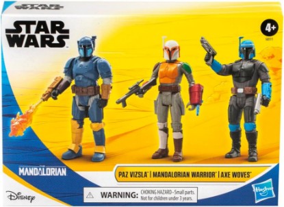 Picture of STAR WARS Epic Hero Series Unite The Clans Pack, Paz Vizsla, Mandalorian Warrior, Axe Woves 4-Inch Action Figures, Toys for 4 Year Old Boys & Girls (Amazon Exclusive)