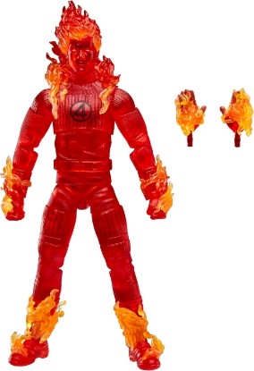 Picture of Marvel Legends Series Human Torch, The Fantastic Four: First Steps Johnny Storm Movie Collectible 6 Inch Action Figure Toy | 6-Inch, Fully Articulated Human Torch, Movie-Inspired First Steps Design, Includes 2 Alternate Hands, Ages 4 Plus