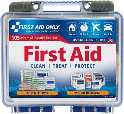 Picture of First Aid Only 91249 On-The-Go All-Purpose Emergency First Aid Kit for Car, Travel, Home and Business, 105 Pieces
