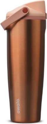 Picture of Owala FreeSip Stainless Steel Water Bottle, Copper, 30 fl oz, with Built-In Straw (Rose Gold)