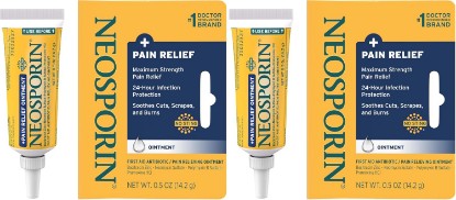 Picture of Neosporin Maximum-Strength Pain Relief Dual Action Ointment, First Aid Topical Antibiotic & Analgesic Ointment for 24-Hour Infection Protection with Bacitracin Zinc & Pramoxine HCl,.5 oz (Pack of 2)
