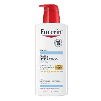Picture of Eucerin Daily Hydration Moisturizer & Sunscreen Lotion SPF 15 16.9 oz