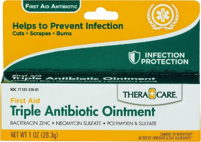 Picture of TheraCare Triple Antibiotic Ointment, 1 oz Tube | First Aid, Infection Protection for Minor Cuts, Scrapes & Burns, Bacitracin