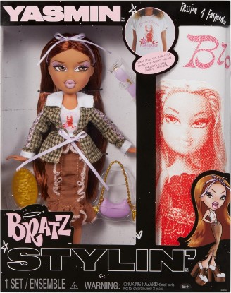Picture of Bratz Stylin' Yasmin Fashion Doll with Customizable T-Shirt for You and Accessories