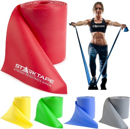 Picture of Resistance Bands Professional 8,16, 25, 50 Yards Bulk Rolls. Latex-Free Elastic Physical Therapy Band. No Scent, No Powder - Perfect for Home Exercise, Yoga, Pilates, Gym, Rehab, Workout