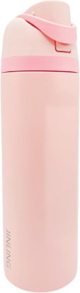 Picture of 24oz Insulated Stainless Steel Water Bottle with Straw for Sports and Travel, BPA-Free Sports Water Bottle (Light Pink)
