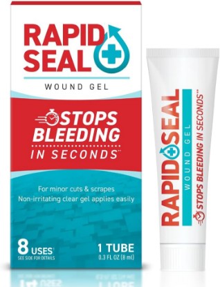 Picture of Rapid-Seal Hemostatic Wound Gel, 1 Tube, Stops Bleeding in Seconds | Ideal for Minor Cuts, Scrapes & Razor Nicks. Perfect for Emergency First Aid Kits, Supplies, & Travel.