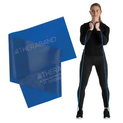 Picture of THERABAND Professional Resistance Band, Blue Level 4 Extra Heavy, 5 ft | Elastic resistance band for exercise, strength training, stretching and physical therapy - ideal for home workouts