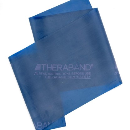 Picture of THERABAND Resistance Band, Exercise Workout, Physical Therapy, Blue, 6 Ft | THERABAND elastic resistance band for exercise, strength training, physical therapy and at-home workouts