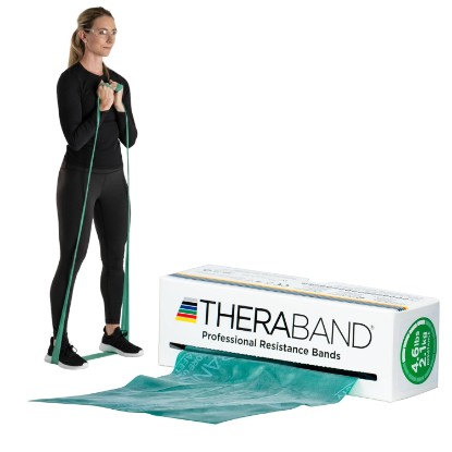 Picture of THERABAND Resistance Bands, Workout Band, Exercise, Physical Therapy, Green | THERABAND elastic resistance band for exercise, strength training, physical therapy and at-home workouts