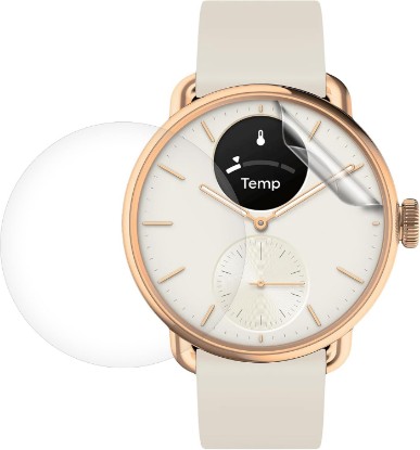Picture of kwmobile Screen Protectors Compatible with Withings Scanwatch 2 38mm - Set of 3x Clear TPU Films - Transparent