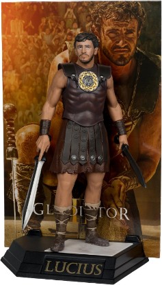 Picture of McFarlane Toys Lucius (Gladiator II) 6in Posed Figure | Movie Maniacs Gladiator II 7 Inch Statue Figure 1/10 Scale Posed Scene - Lucius