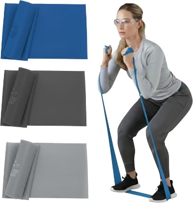 Picture of THERABAND Resistance Bands Set, Elastic Bands for Exercise & Physical Therapy, Strength Training for Upper & Lower Body Fitness