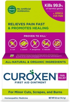 Picture of CUROXEN First Aid Ointment with Pain Relief for Minor Cuts & Burns, 0.5 Oz | Gentle, Antibiotic Free Wound Care Calendula, Arnica & Oxygenated Olive Oil, All-Natural & Organic Ingredients