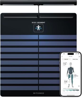 Picture of Withings Body Scan - Smart Scale with Segmental Body Composition Analysis, Weighing Scales Body Weight & Vascular Age, Visceral Fat, Heart Rate, iOS/Android