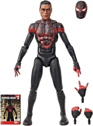 Picture of Marvel Legends Series Ultimate Miles Morales, Spider-Man Comics-Inspired Collectible 6-Inch Scale Action Figure with Character-Sized Comic Accessory | Marvel Legends Comics Inspired 6 Inch Action Figure Wave 1 - Miles Morales
