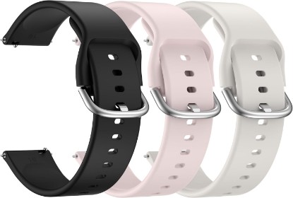 Picture of 3-PACK Bands for Withings ScanWatch 2 38mm/ScanWatch Light/Steel HR 36mm/Withings Move/Move ECG/Steel Watch Bands, 18mm Soft Silicone Sport Replacement Strap for Women Men