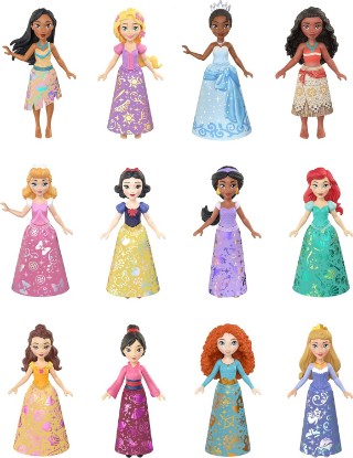 Picture of Mattel Disney Princess Ultimate Princess 12-Pack of Small Dolls | 12 Posable Dolls in Signature Outfits, Collectibles Inspired by Disney Movies​​ (Amazon Exclusive)