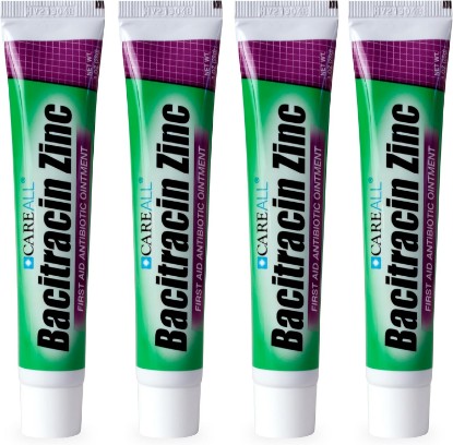 Picture of CareAll Bacitracin Antibiotic Zinc Ointment 1oz (4 Pack). First Aid Ointment to Prevent and Heal Infections for Minor cuts, Scrapes and Burns.