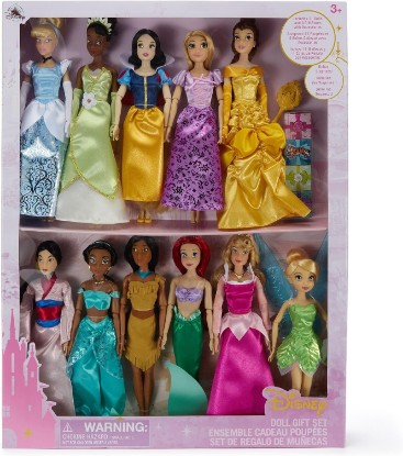 Picture of Disney Store Official Classic Doll Collection Gift Set - Disney Princess Toys Set with Dolls & Accessories - Comes in Display Box - Includes 11 Fashion Dolls & Accessories