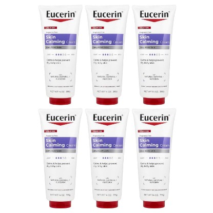 Picture of Eucerin Creme Skin Calming 14 Ounce Tube (Fragrance-Free) (414ml) (6 Pack)