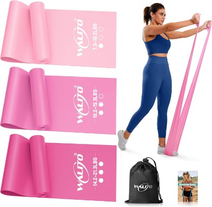 Picture of Resistance Bands for Working Out, Stretch Bands for Exercise, Yoga, Pilates ISCC PLUS