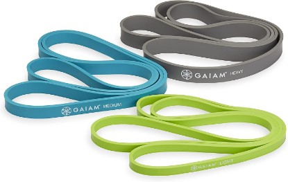 Picture of Gaiam Restore Resistance Training Workout Pull Up Bands 3 Pack - Extra-Strong Durable Progressive Resistance Exercise Loop Cords for Assisted Pull Ups and Strength Bands Training