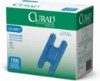 صورة Curad Knuckle, Woven Blue Detectable Bandage, 100-Count [Amazon-developed Certification] Compact by Design