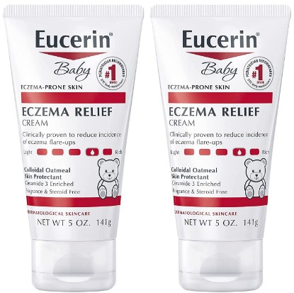 Picture of Eucerin Baby Eczema Relief Body Cream - Steroid & Fragrance Free for 3+ Months of Age - 5 oz. Tube (Pack of 2)
