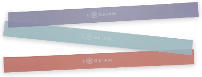 Picture of Gaiam Restore Flat Resistance Band Kit, 3-Pack | Flat Loop Bands | Stretching, Physical Therapy & Full-Body Resistance Training | Light, Medium & Heavy Resistance