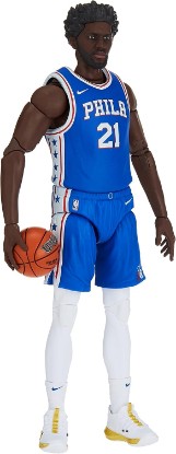 Picture of Hasbro Starting Lineup NBA Series 1 Joel Embiid 6" (15cm) Action Figure with Exclusive Panini Sports Trading Card Basketball F8184 Authentic