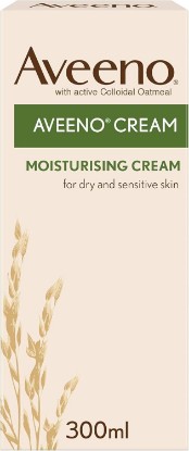 Picture of Aveeno Moisturising Cream for Dry and Sensitive Skin (1x 300ml) | Nourishing Body Lotion with Hydrating Colloidal Oatmeal, Full Body Moisturiser, Suitable For Adults and Babies From 3 Months