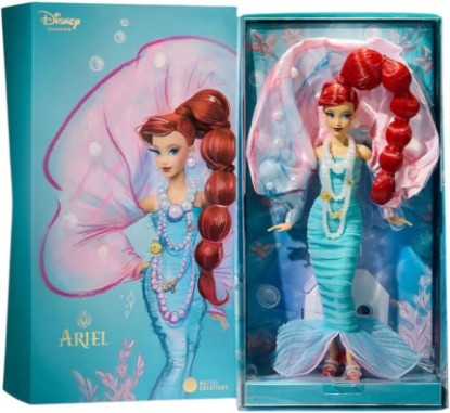 Picture of Disney Princess Collector Once Upon a Whimsy Collection Ariel Doll, 11 Inches