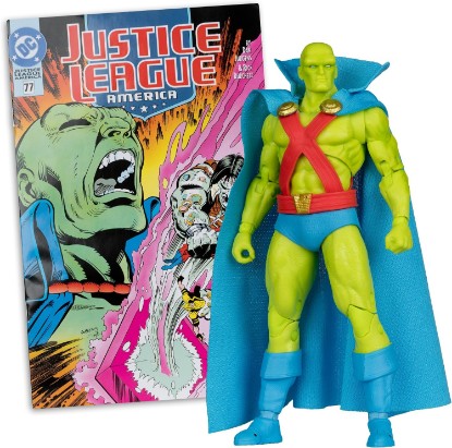 Picture of McFarlane Toys DC Direct Page Punchers Martian Manhunter (Justice League #77) 7in Action Figure with Comic | DC Direct Page Punchers Justice League 7 Inch Action Figure - Martian Manhunter #77