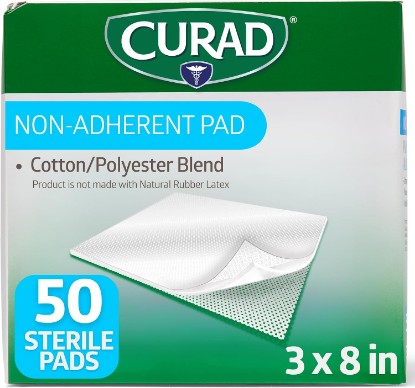 Picture of Curad Sterile Non-Adherent Pad, 3x8 (Pack of 50)