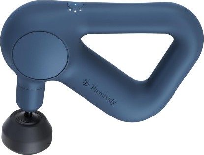 Picture of TheraGun Therabody Relief Massage Gun | for Daily Comfort | 3-Speed | Navy | Quiet Handheld Percussion Muscle Massager for Back, Leg & Shoulder Pain Relief. Lightweight, Easy to Use, Ergonomic Grip