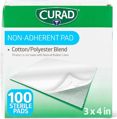 Picture of Curad Sterile Non-Adherent Dressing Pads, 3" x 4", 100 Count