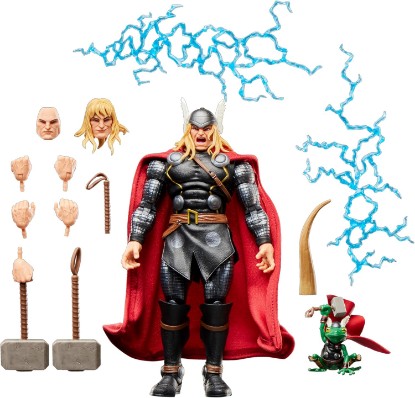 Picture of Marvel Legends Maximum Series Thor, Deluxe Thor Comics Collectible 6-Inch Action Figure; Articulation for Mighty Poses; Accessories Fit for a God of Thunder | Marvel Legends 6 Inch Action Figure Maximum Series Deluxe - Thor