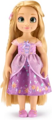 Picture of Disney Store Official Rapunzel Once Upon a Story Doll - 16 Inch Disney Princess Toys Featuring Reflective Eyes with 3D Pupil and Iris, Detailed Costume, Hair Comb & Shoes - Comes in Display Box