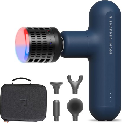 Picture of Sharper Image Powerboost Move Heat & Cold Mini Percussion Massage Gun | Deep Tissue Full Body Back & Shoulder Massager, Handheld Recovery & Pain Relief Tool, Travel Essential, Gift for Men & Women