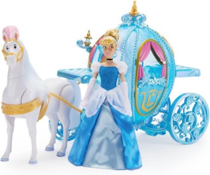 Picture of Disney Store Official Cinderella Doll Deluxe Gift Set with Horse that Walks & Light-Up Glittering Pumpkin Carriage - Perfect Disney Princess & Horse Toys for Kids