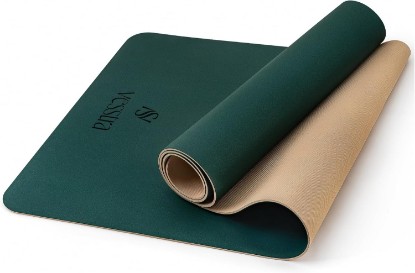 Picture of Premium Yoga Mat – Sweat-Activated Non-Slip PU Grip I Natural Rubber Base I 4mm for Yoga, Pilates & Workouts