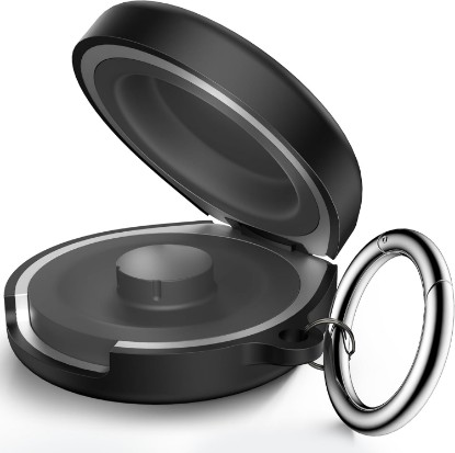 Picture of YWXTW Silicone Case for Oura Ring 4 Charging Case, Ultra-Thin Protective Cover with Keychain, Shockproof Dustproof Skin, Easy to Carry (Official Charger NOT Included)
